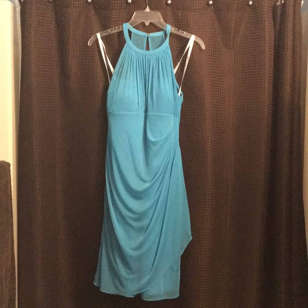 Caribbean blue dress. David’s bridal. Size 6.